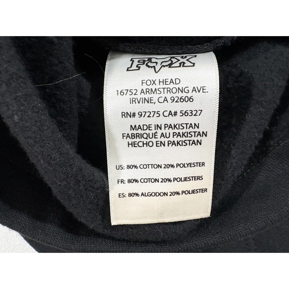 Fox Racing Womens Power Black Slide Hooded Sweatshirt Cotton Poly Pullover Sz S - Picture 11 of 13